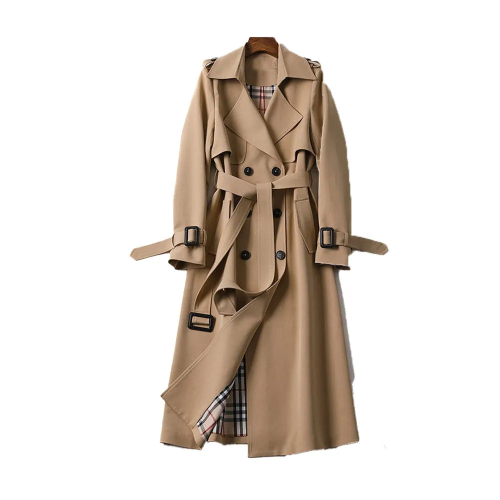 Michelle Women's Longline Double-Breasted Trench Coat Artisio