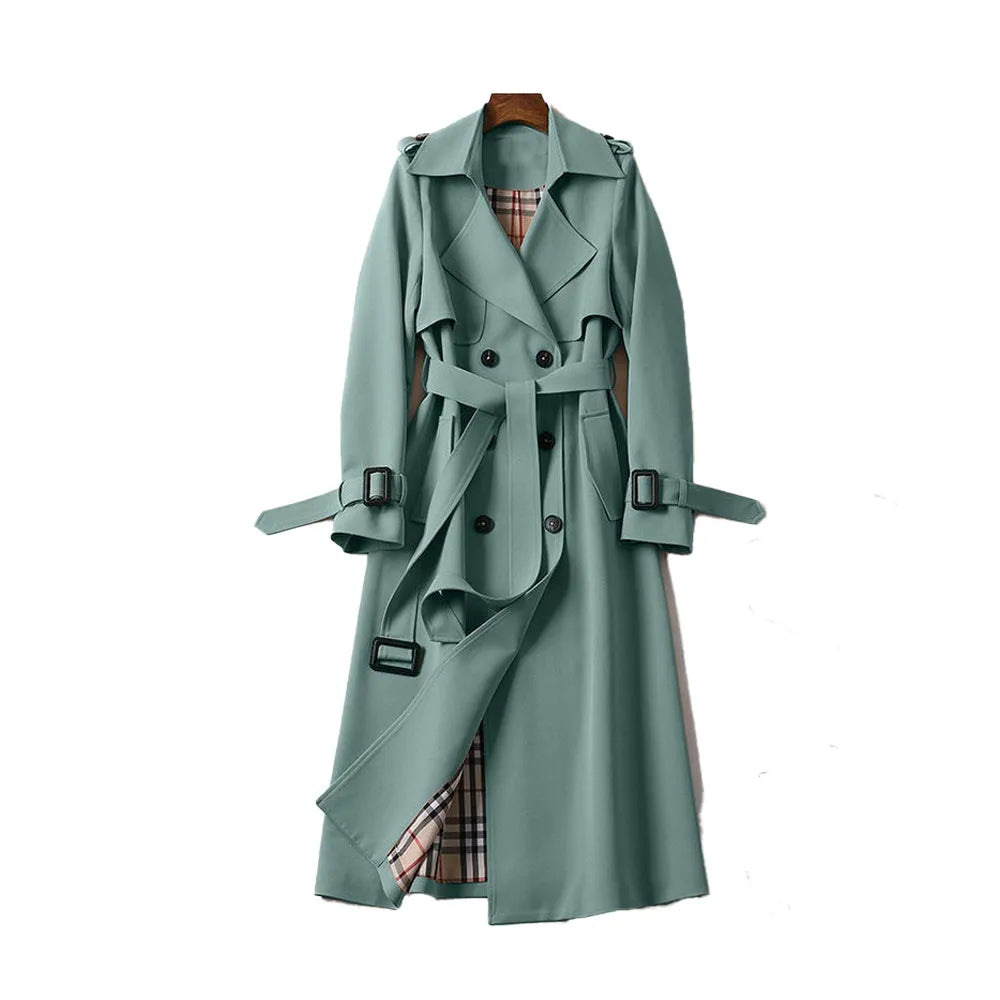 Michelle Women's Longline Double-Breasted Trench Coat Artisio