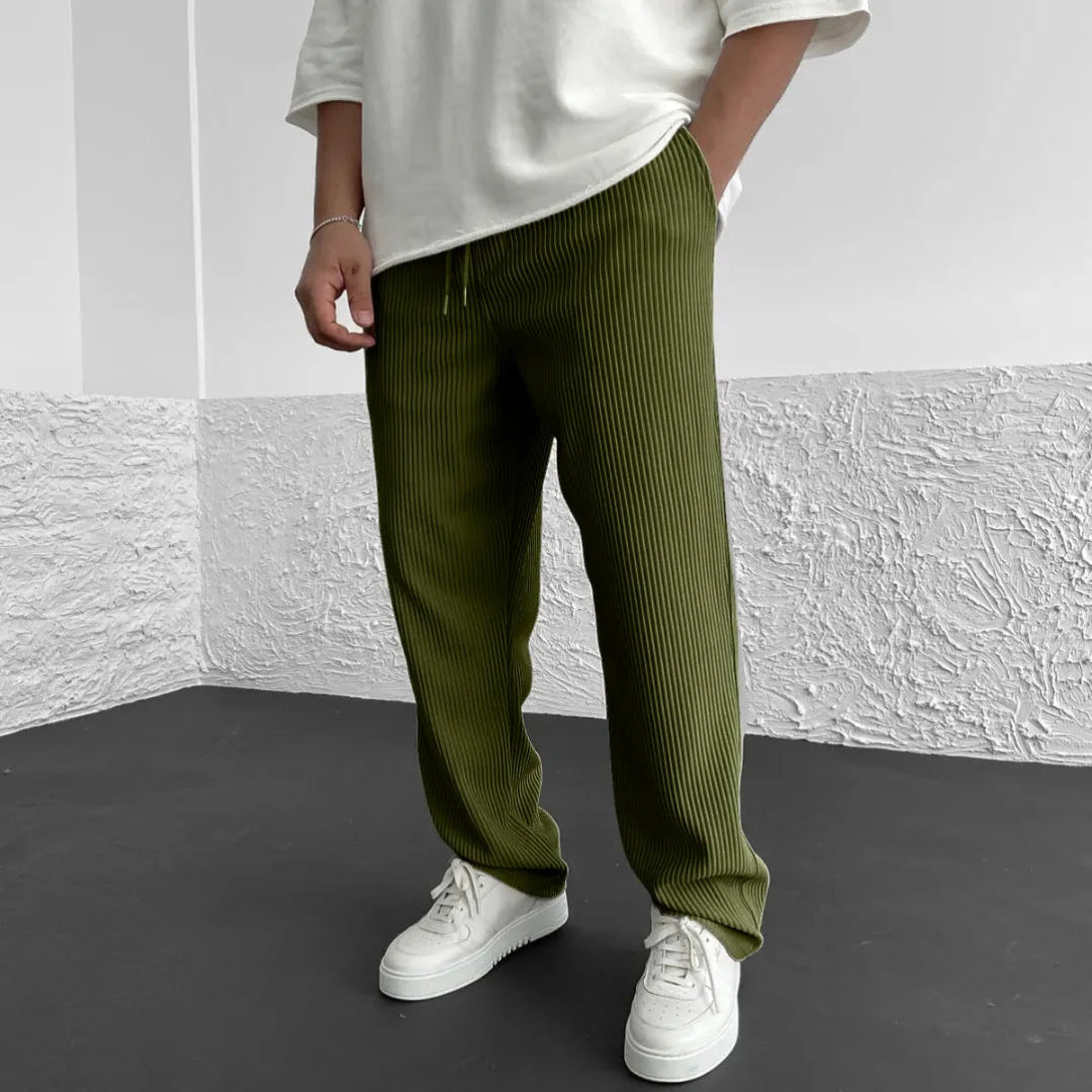 Mike Ribbed Knit Casual Pants Artisio