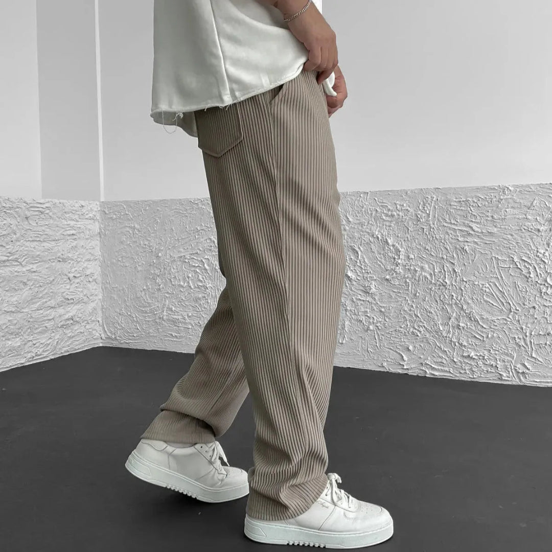 Mike Ribbed Knit Casual Pants Artisio