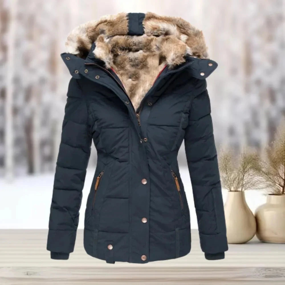 Mila Fur-Lined Down Puffer Jacket Artisio