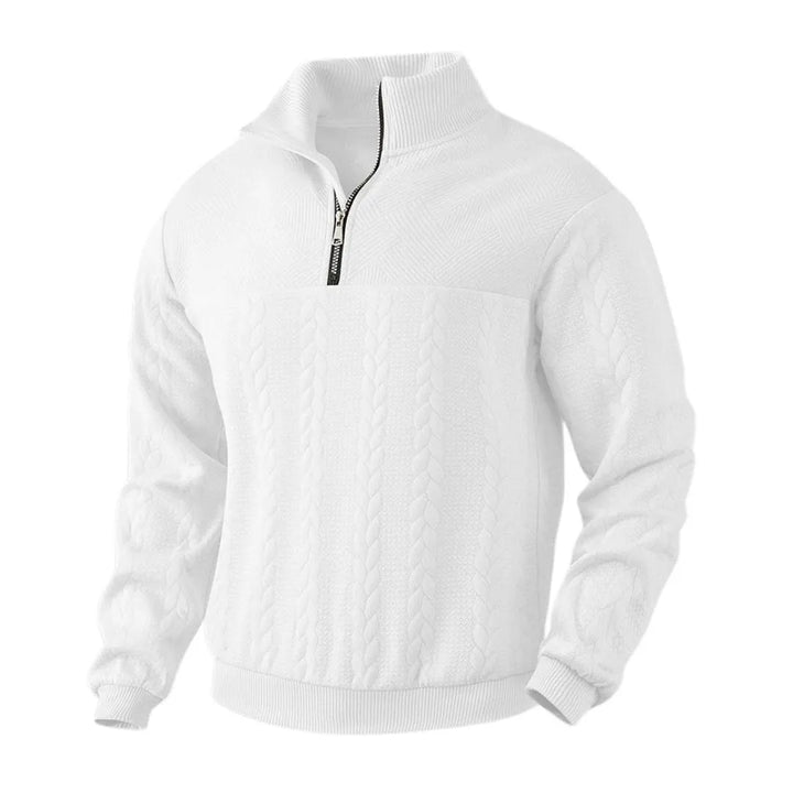 Mill Quarter-Zip Cable Knit Sweatshirt