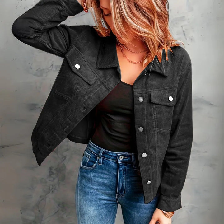 Millie Snap-Button Corduroy Jacket