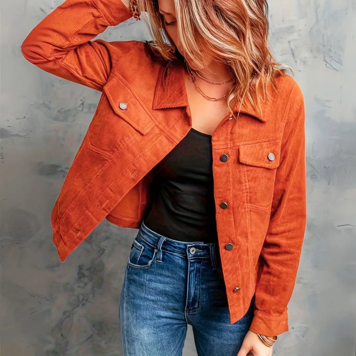 Millie Snap-Button Corduroy Jacket