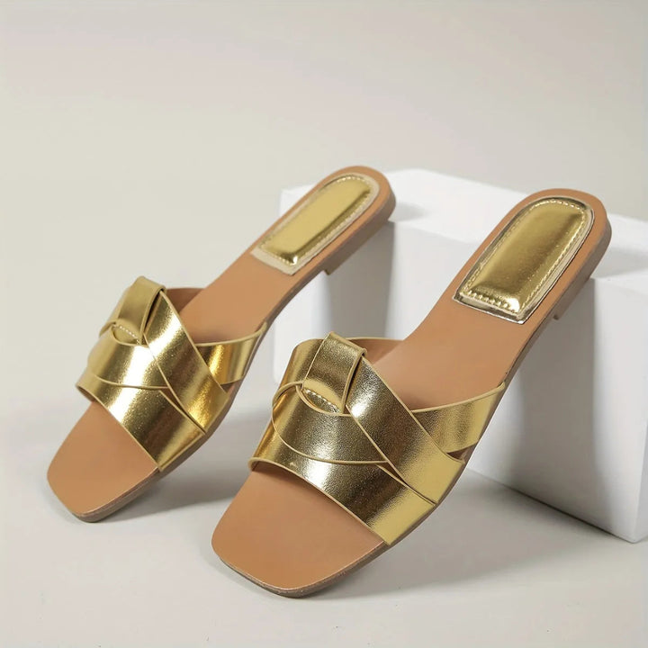 Mitch Square Toe Flat Sandals