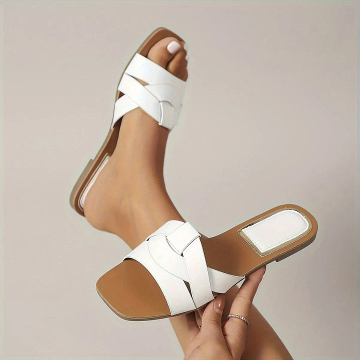 Mitch Square Toe Flat Sandals