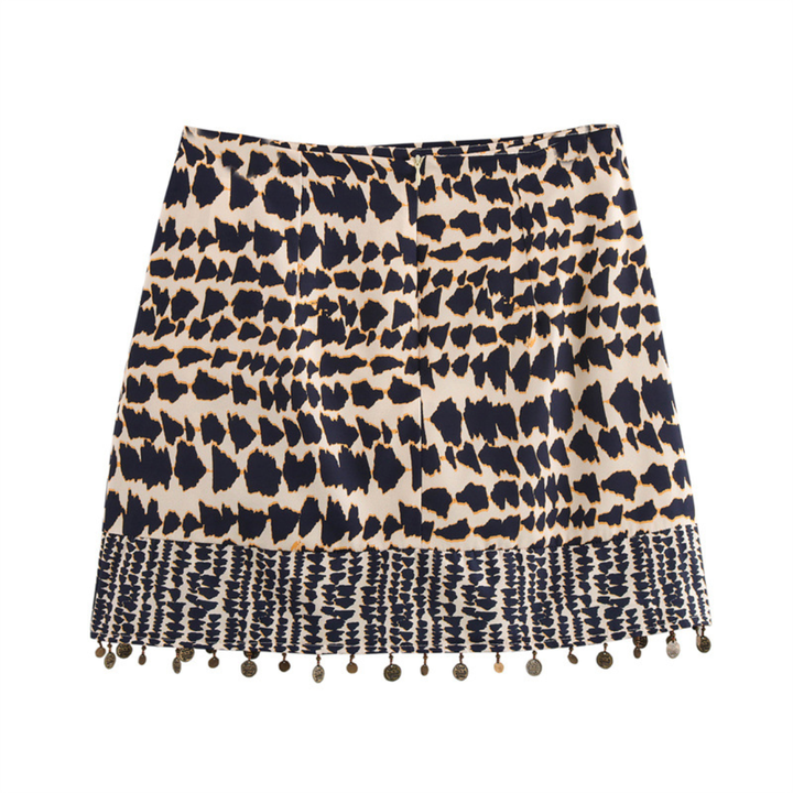 Natalia Beaded Wrap Mini Skirt