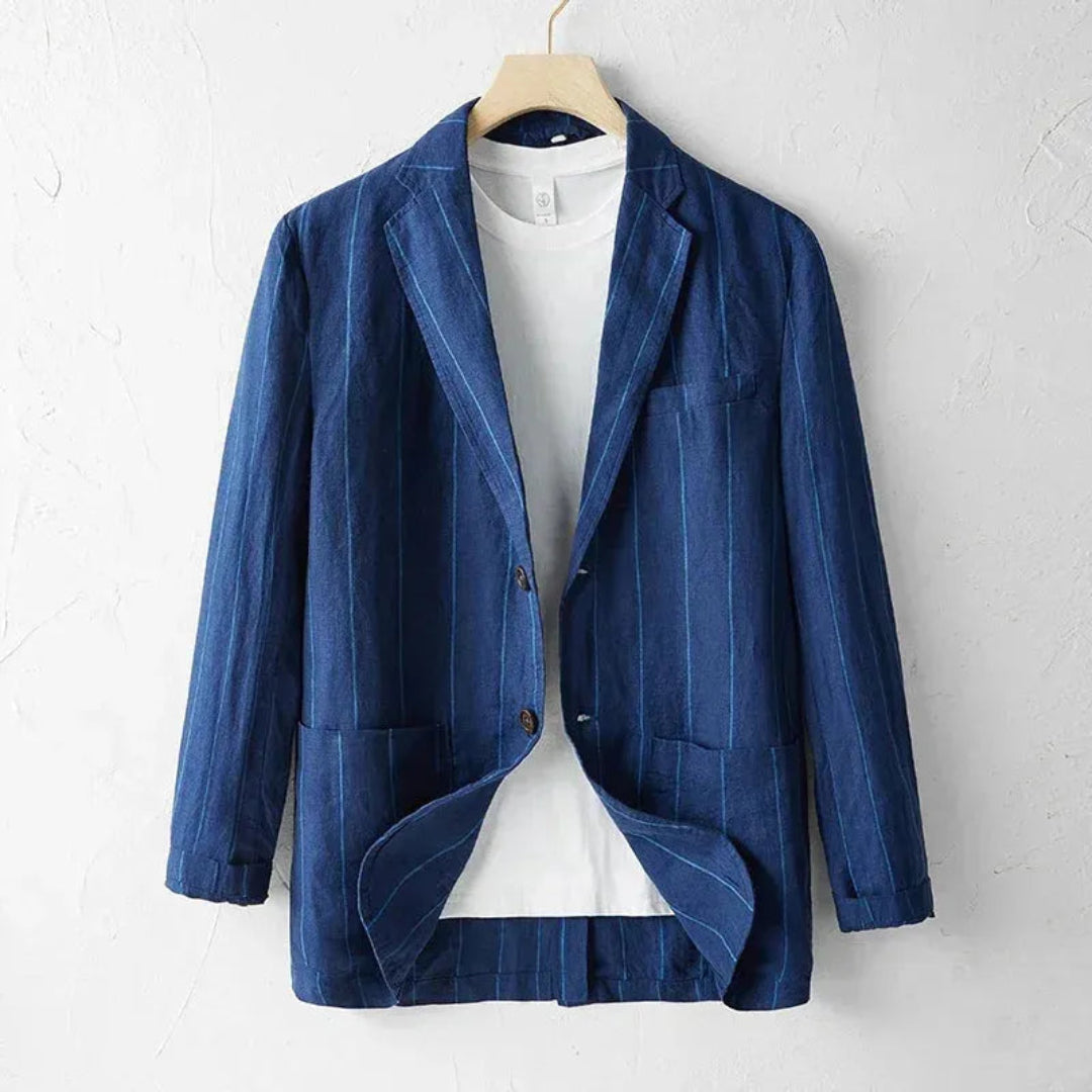 Nathan Striped Linen Blazer Artisio