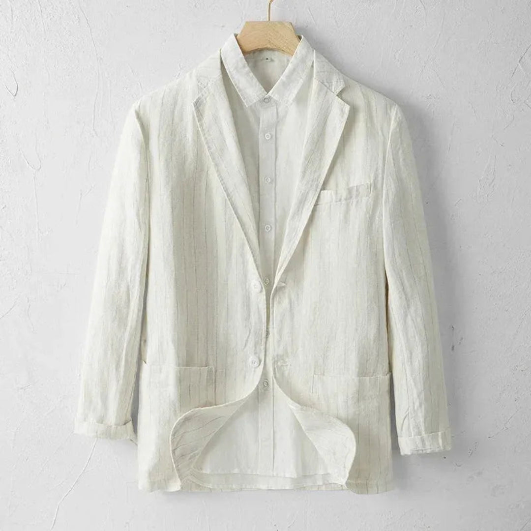 Nathan Striped Linen Blazer Artisio