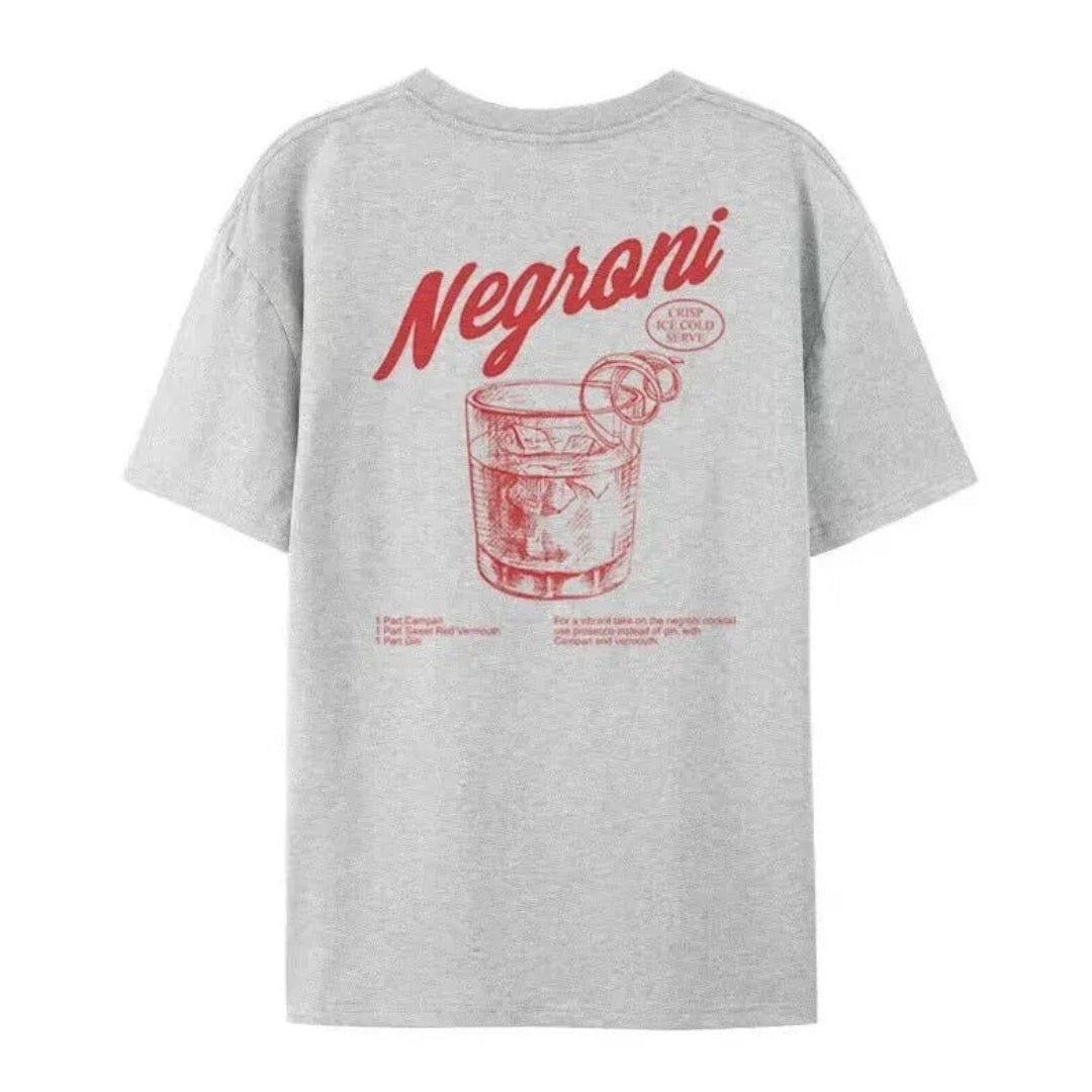Negroni Nights Vintage Graphic Cotton Tee Artisio
