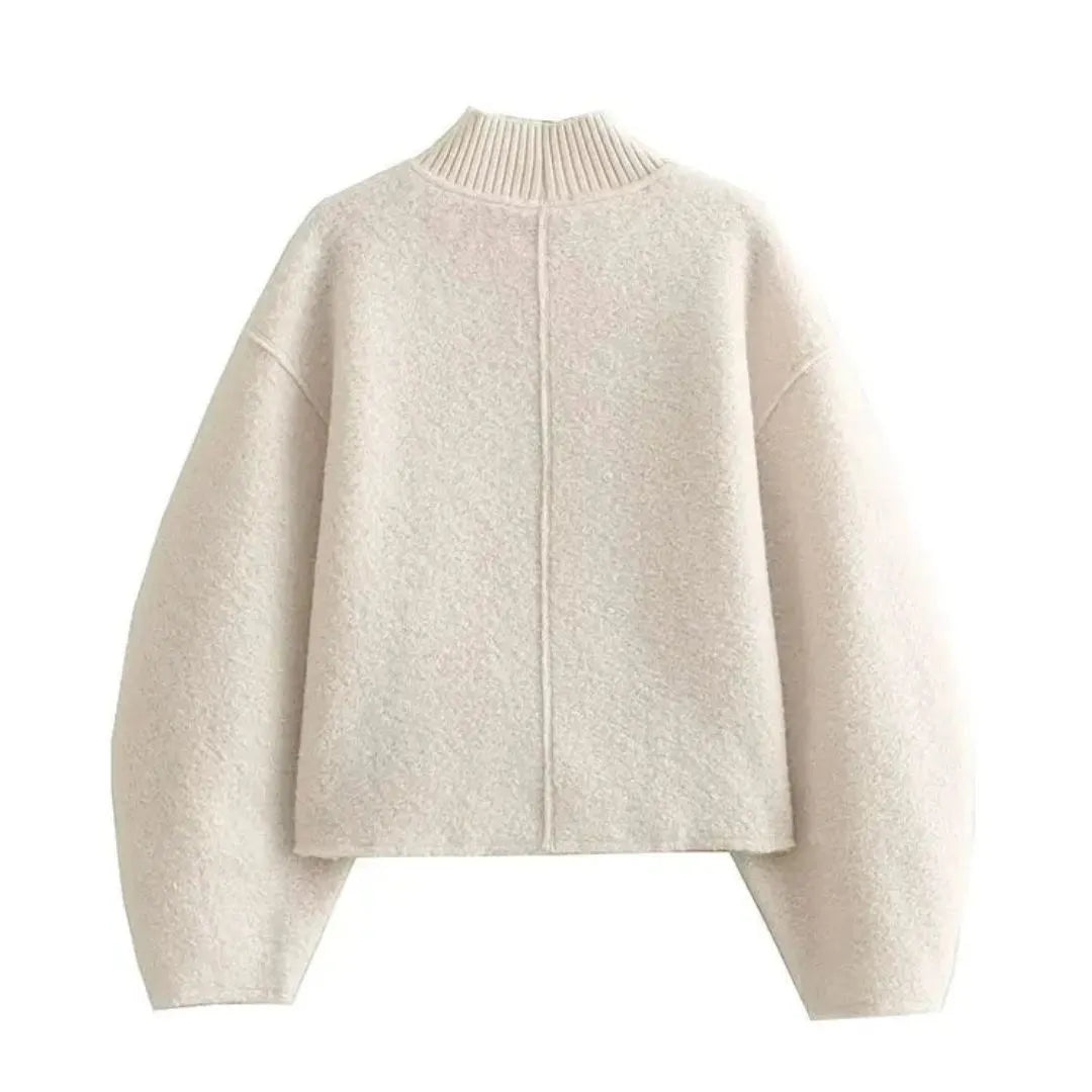 Renee Textured Turtleneck Pullover