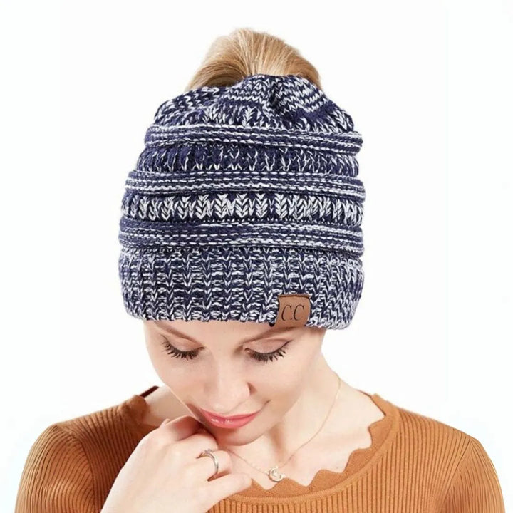 Olie Knit Ponytail Beanie