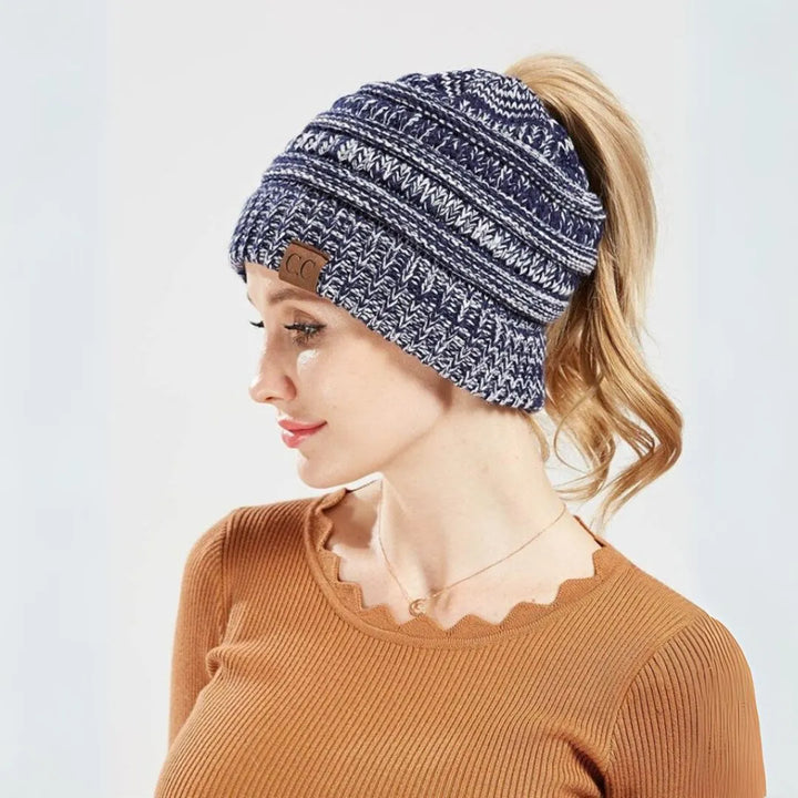 Olie Knit Ponytail Beanie