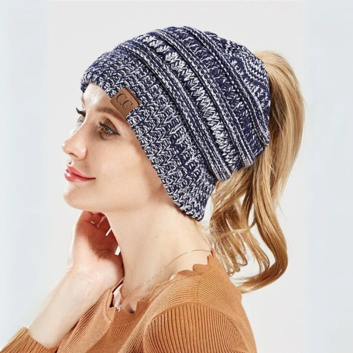 Olie Knit Ponytail Beanie