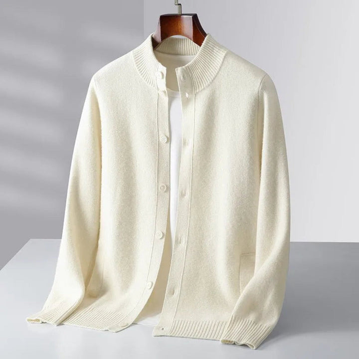 Orion Merino Wool Button-Up Cardigan Artisio