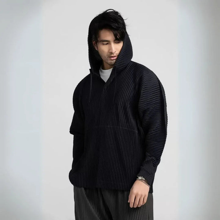 Palmer Loose-Fit Pleated Hoodie Artisio