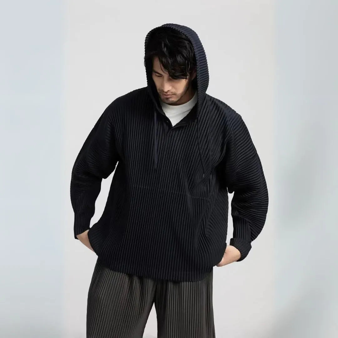 Palmer Loose-Fit Pleated Hoodie Artisio