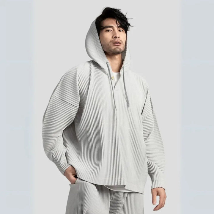 Palmer Loose-Fit Pleated Hoodie Artisio