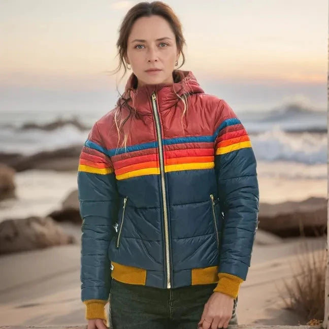 Piper Color Block Puffer Jacket Artisio