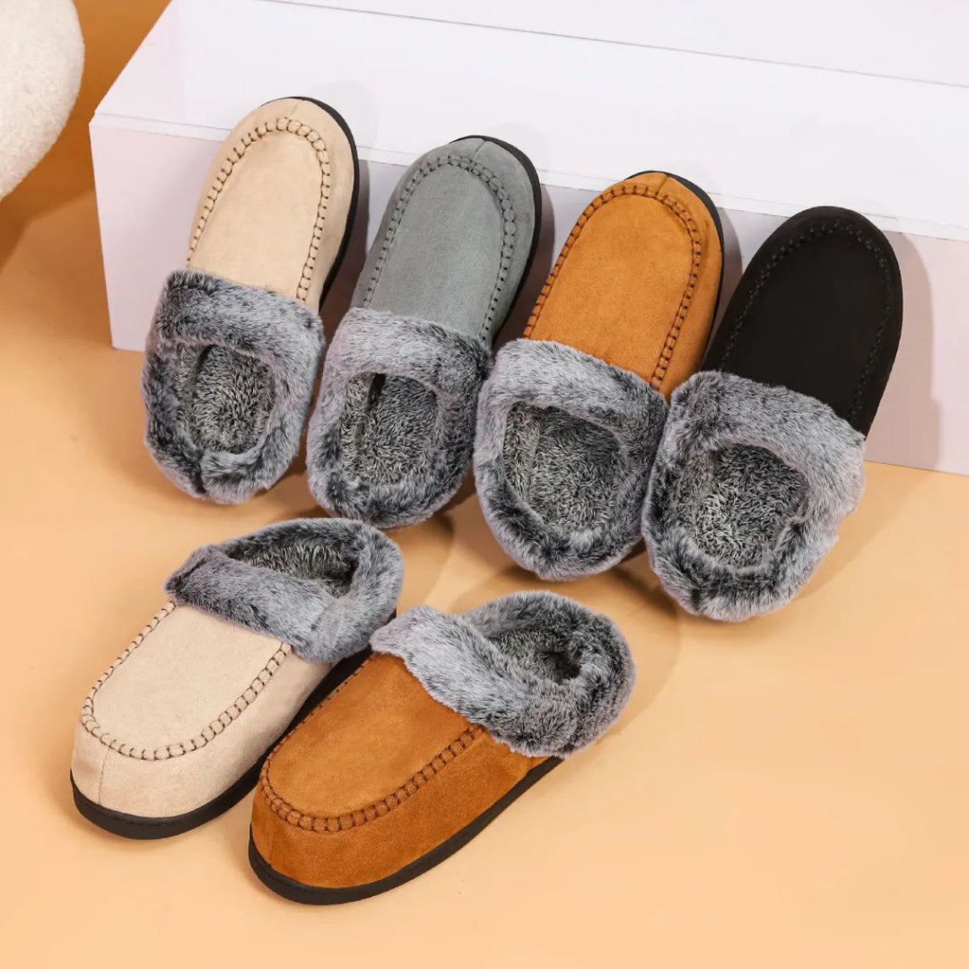 Enzo Plush Fleece Non-Slip Sole Slippers Artisio