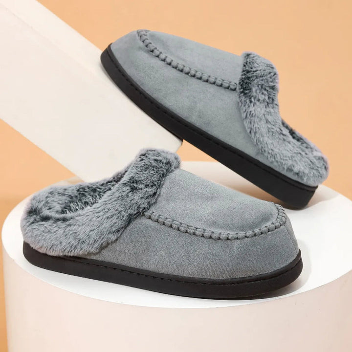 Enzo Plush Fleece Non-Slip Sole Slippers Artisio