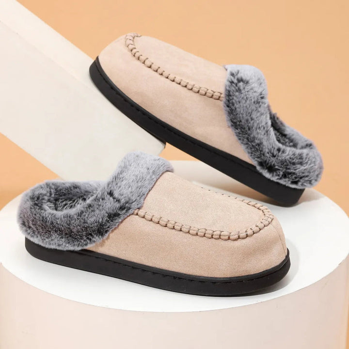 Enzo Plush Fleece Non-Slip Sole Slippers Artisio