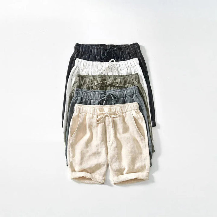 Raegan Knee-Length Linen Shorts Artisio
