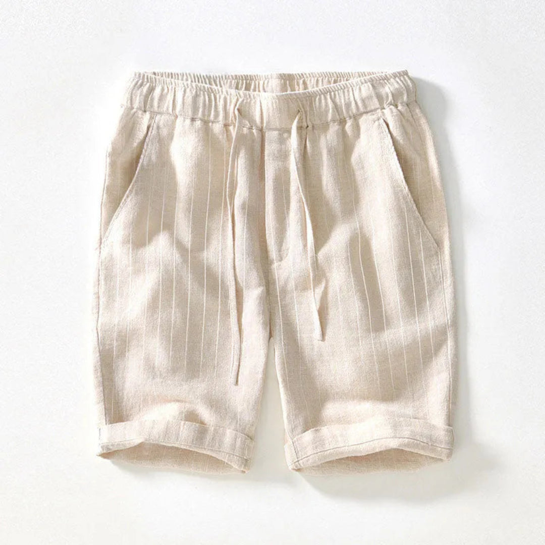 Raegan Knee-Length Linen Shorts Artisio