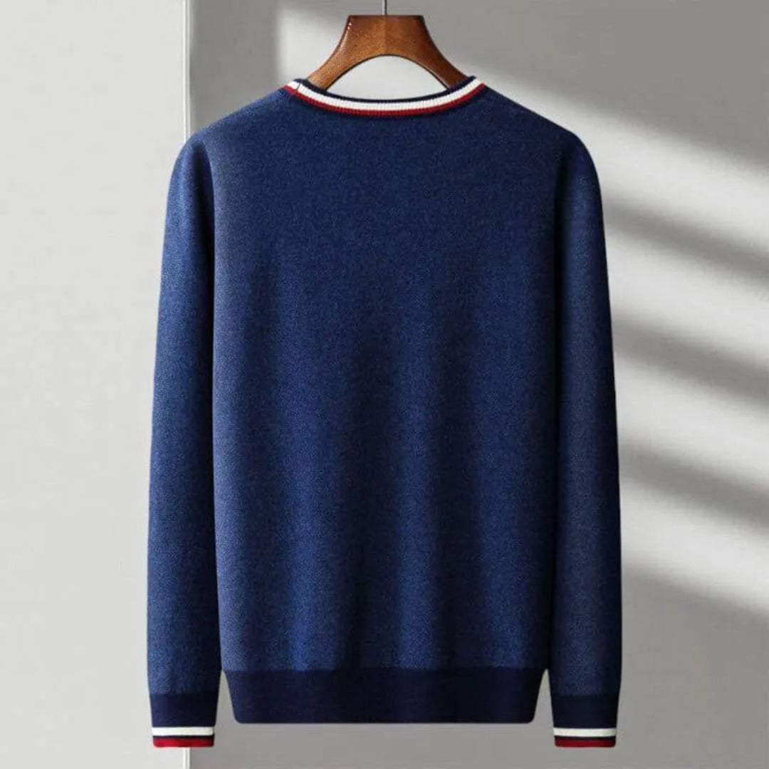 Ralph V-Neck Stripe Knit Cardigan Artisio