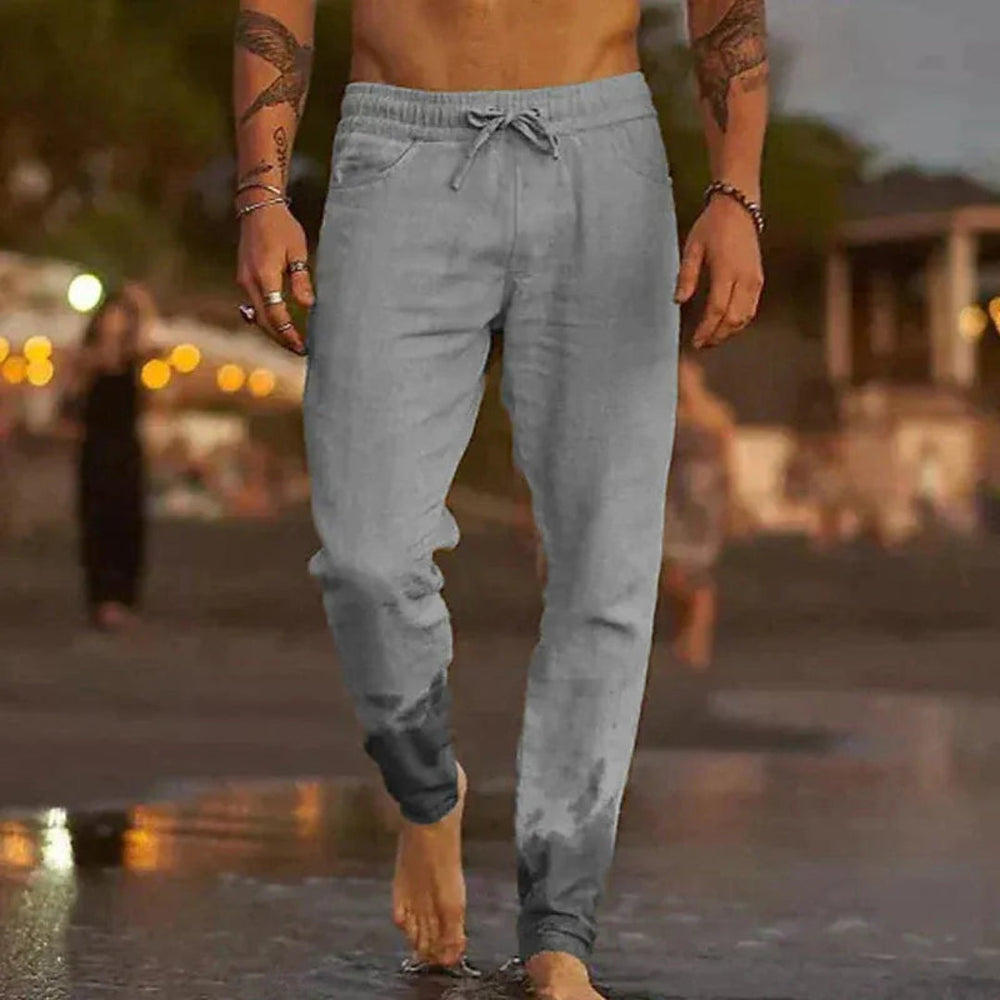 Ramson Tapered Linen Pants Artisio