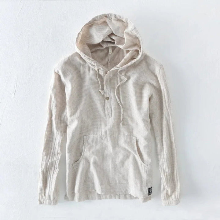 Rana Hooded Button-Up Shirt Artisio