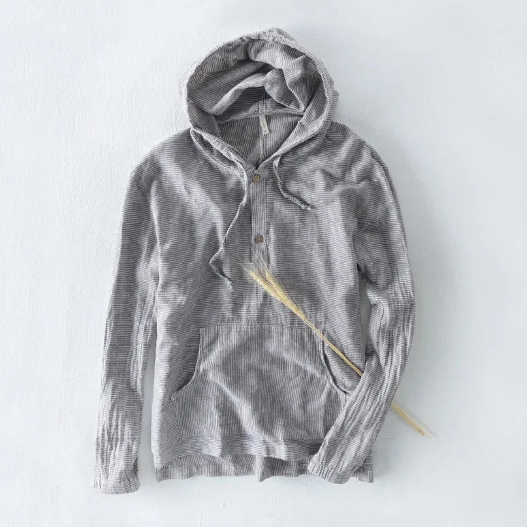 Rana Hooded Button-Up Shirt Artisio