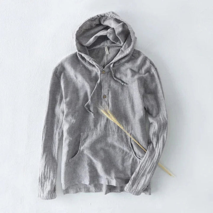 Rana Hooded Button-Up Shirt Artisio