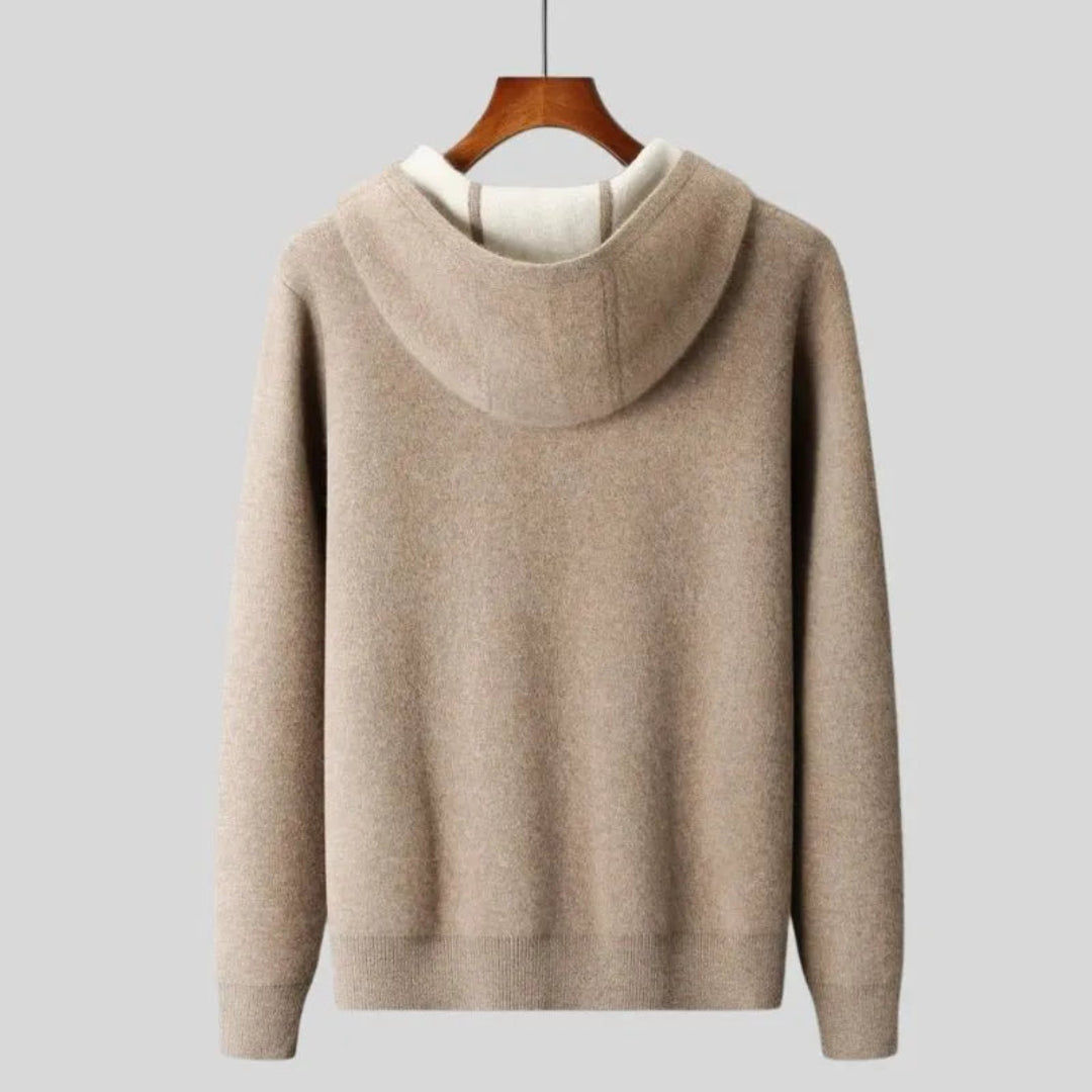 Reece Cashmere Hooded Full-Zip Sweater Artisio