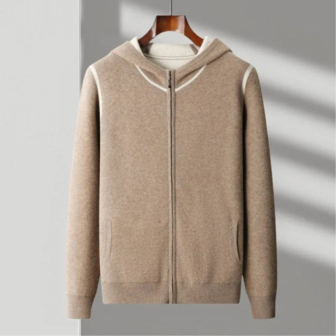 Reece Cashmere Hooded Full-Zip Sweater Artisio