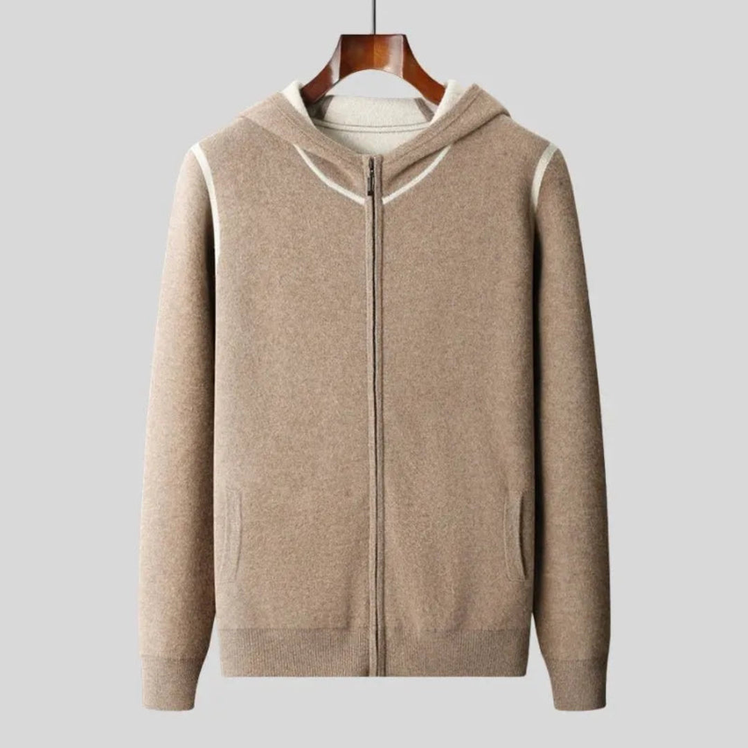 Reece Cashmere Hooded Full-Zip Sweater Artisio