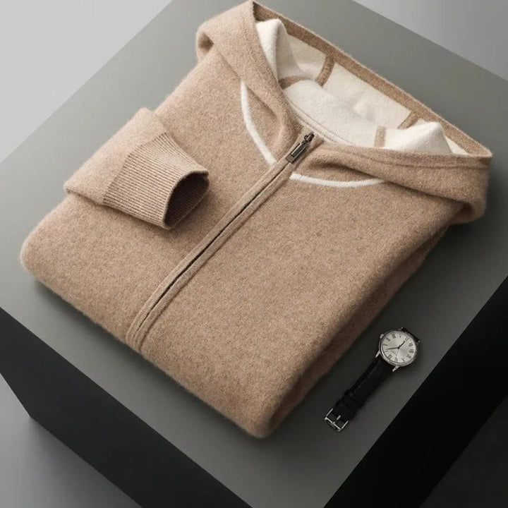 Reece Cashmere Hooded Full-Zip Sweater Artisio
