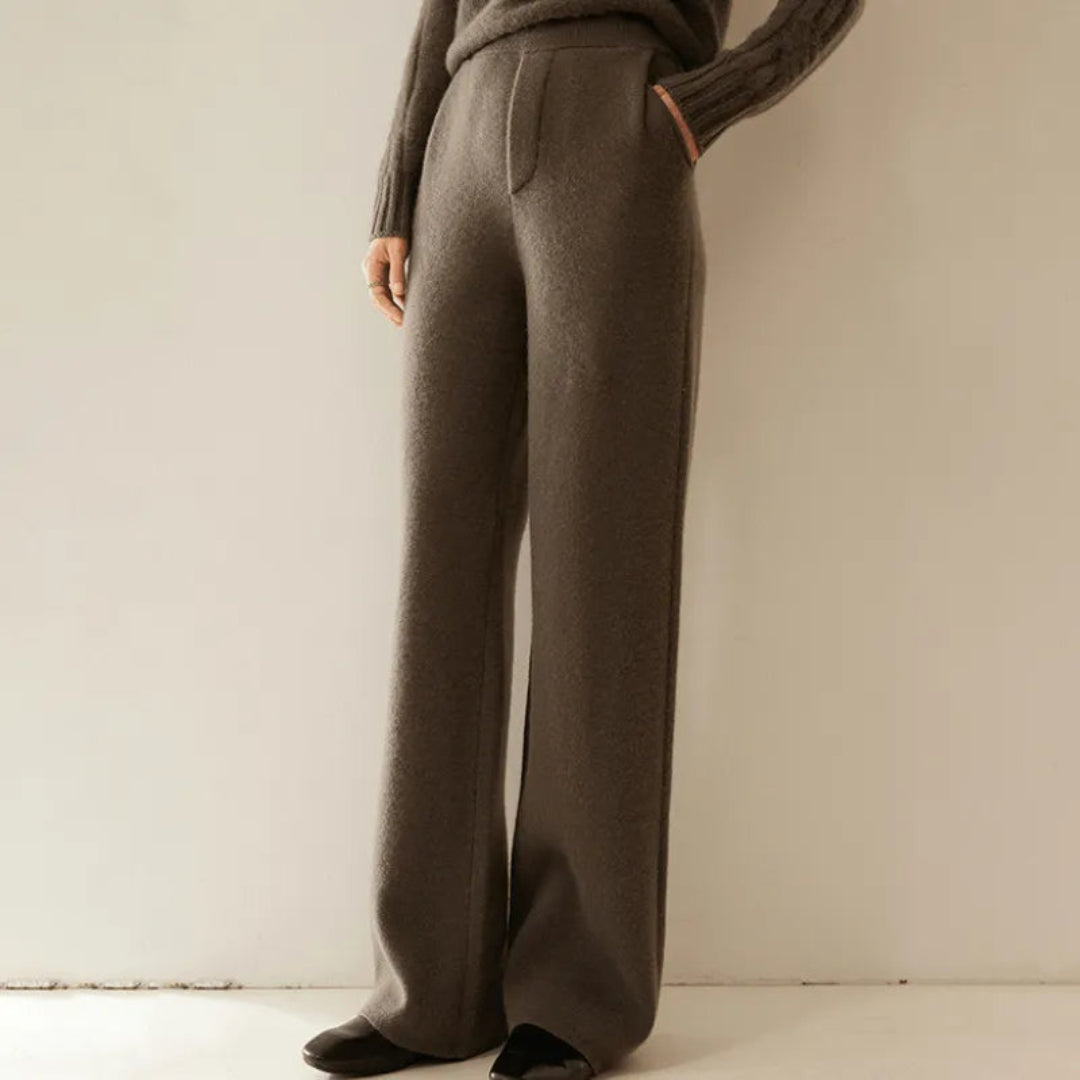 Renata Cashmere Wide-Leg Pants