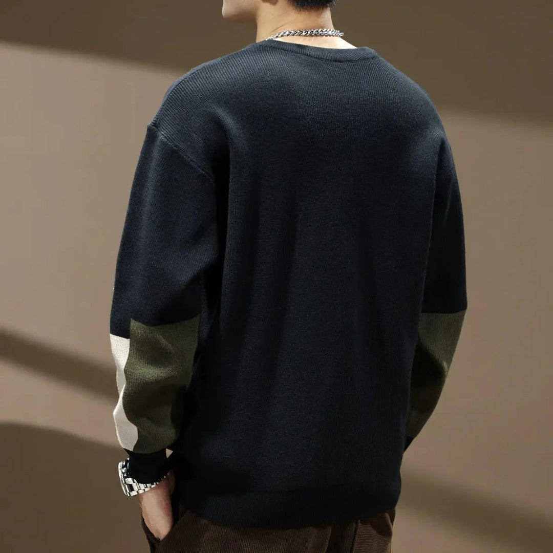 Roman Color Block Knit Sweater