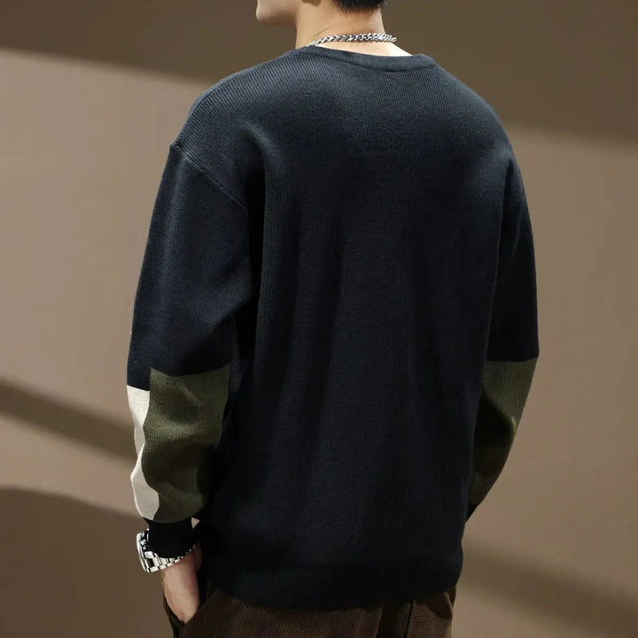 Roman Color Block Knit Sweater