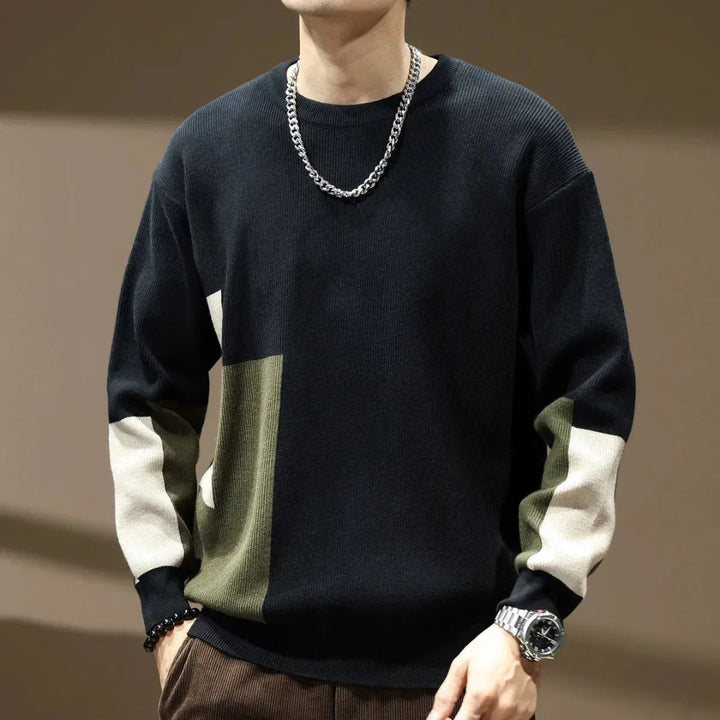Roman Color Block Knit Sweater