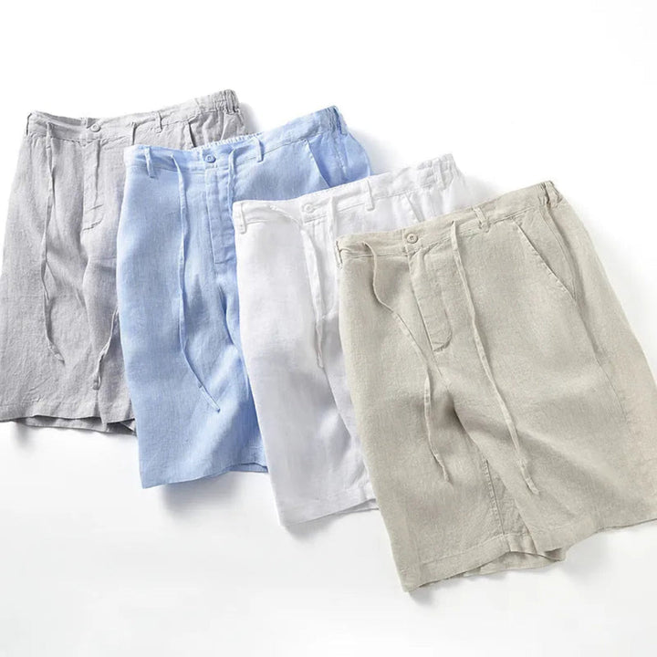 Rovie Drawstring Linen Shorts Artisio