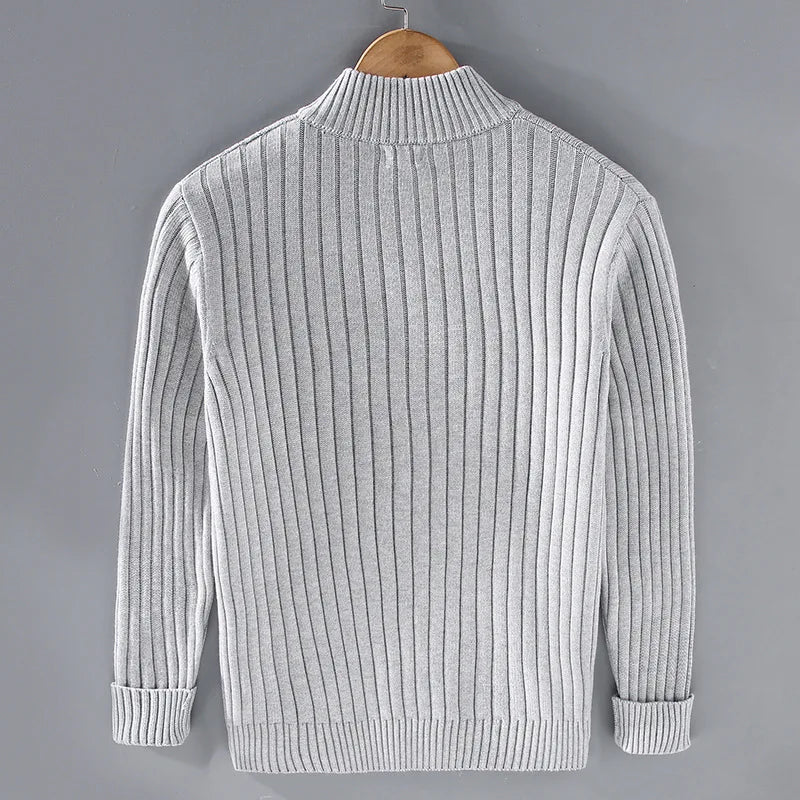 Aurelian Ribbed Zip Cardigan