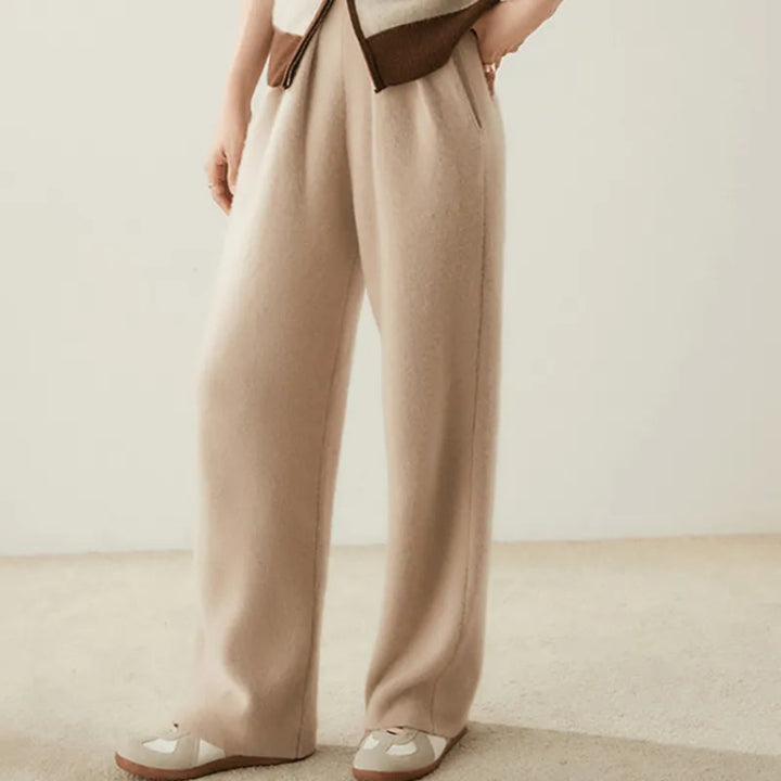 Sabina Cashmere Wide-Leg Pants