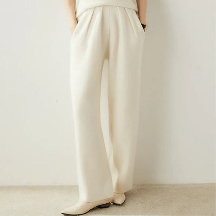 Sabina Cashmere Wide-Leg Pants