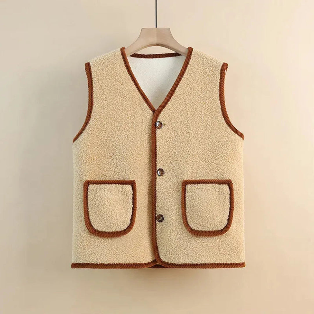 Sacha Wool-Blend Sherpa Vest Artisio