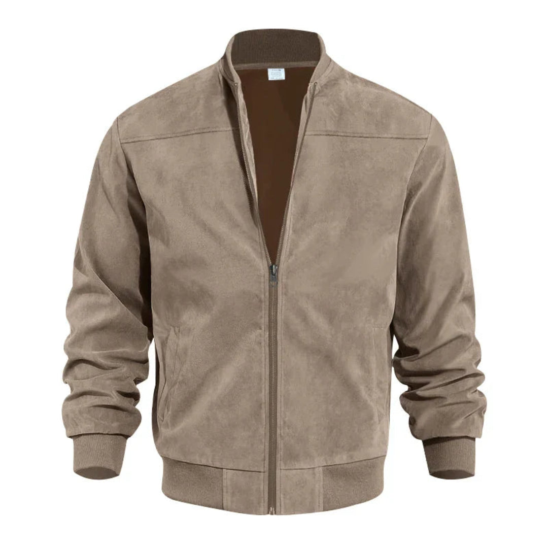 Salva Suede-Like Bomber Jacket Artisio