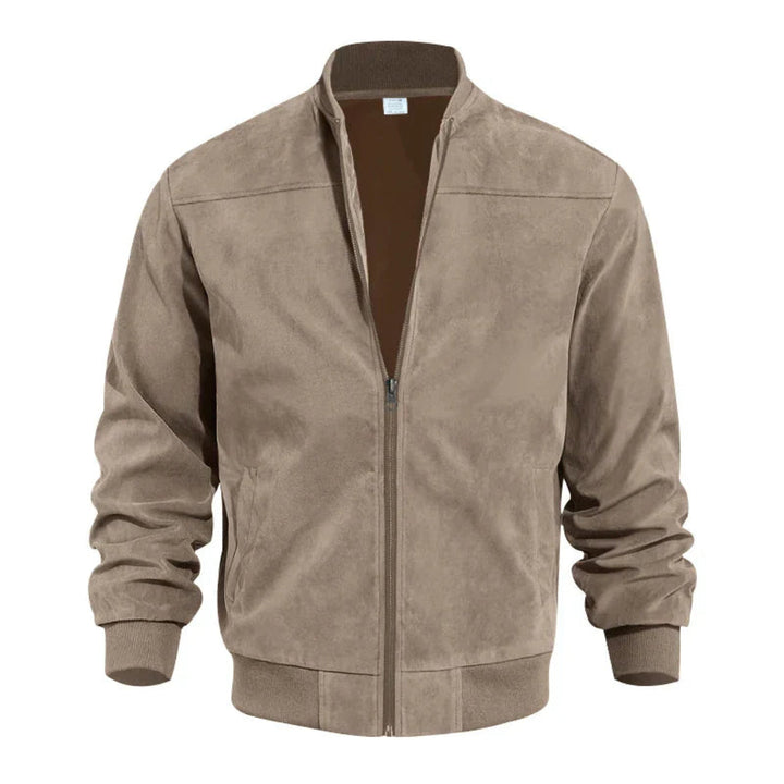 Salva Suede-Like Bomber Jacket Artisio