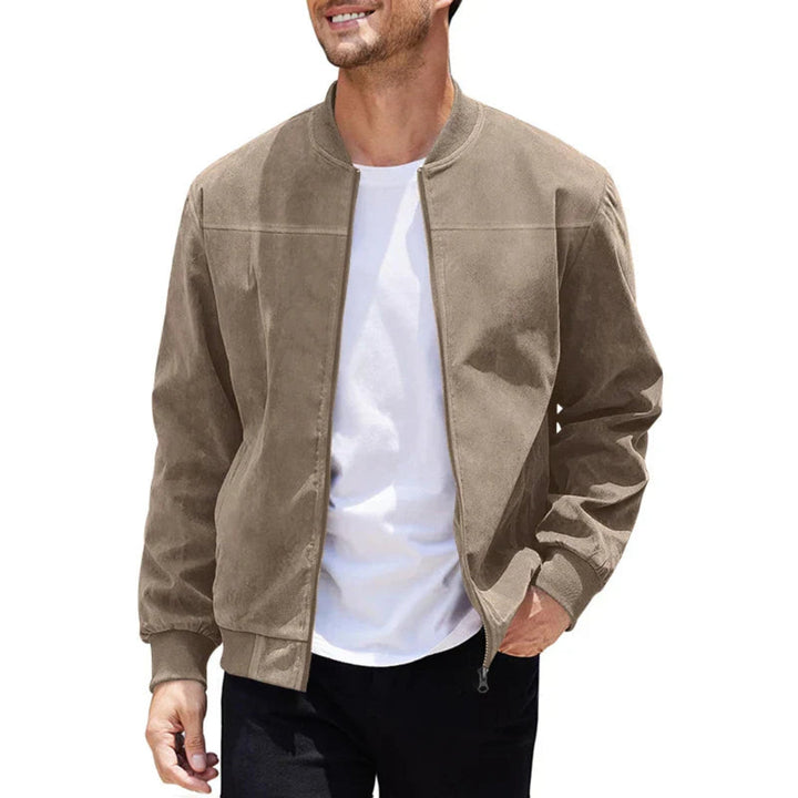 Salva Suede-Like Bomber Jacket Artisio