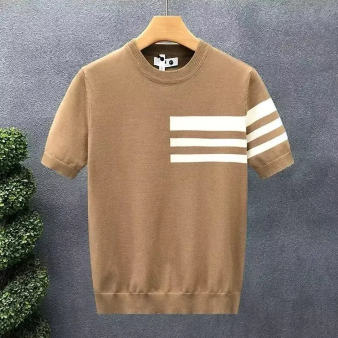 Sam Contrast-Stripe Knit Tee